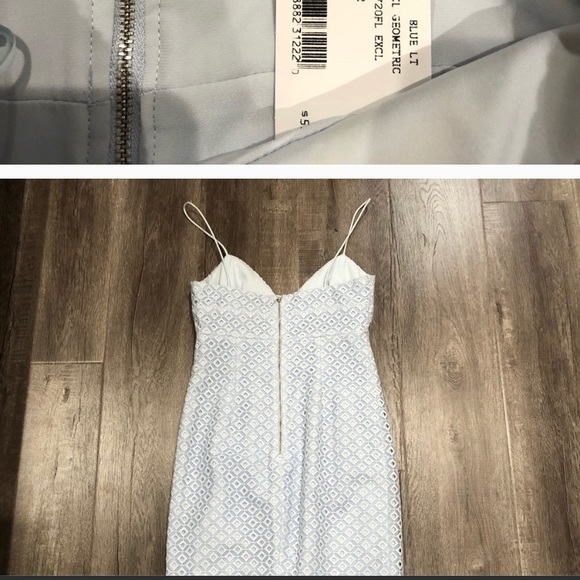 Nicholas for Intermix Geometric Lace Blue Dress - Picture 7 of 7